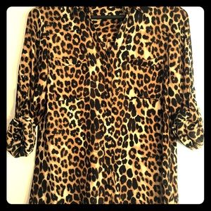 Cheetah print blouse